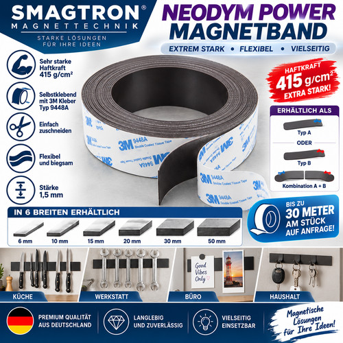 Neodym power magnetband - neodym,