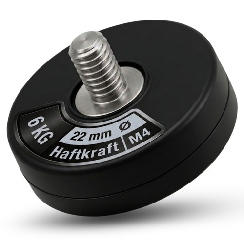 Neodym magnet gummiert 22mm - magnet,