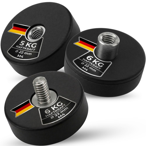 Neodym magnete 22mm gummiert - neodym,