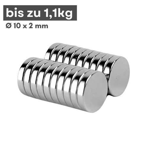 Neodym magnet 2mm magnete - neodym, 10